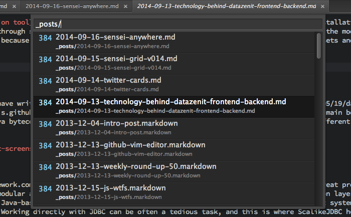 Sublime Text Navigation